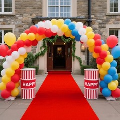Extra Thick 3x10Ft Red Carpet Runner for Party, Non-Slip TPR Backing Aisle Ru…