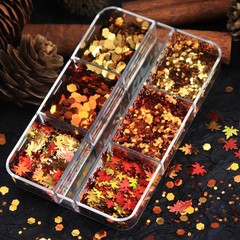2000 PCS Orange Maple Leaves Foil Confetti Fall Party Table Scatter Decor