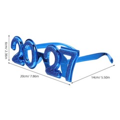 4Pcs Reusable 2027 Party Eyewear Assorted Color Sturdy Photo Props for New Year