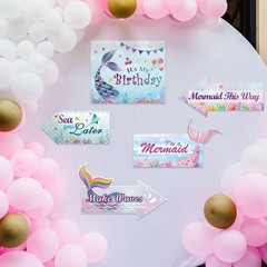 Magical 10PCS Mermaid Birthday Decorations – Perfect for Underwater Adventures