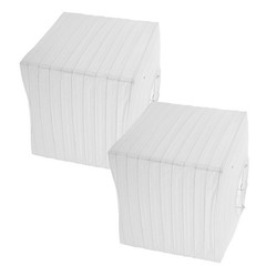 2pcs Foldable Paper Lanterns: Hanging Collapsible Lantern White – White Paper