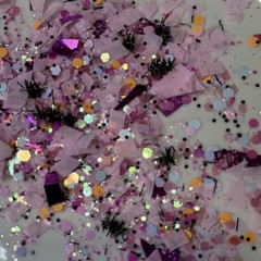Unique Pink Confetti Glitter Pastel Orange Sparkle custom Paper Bling Girly