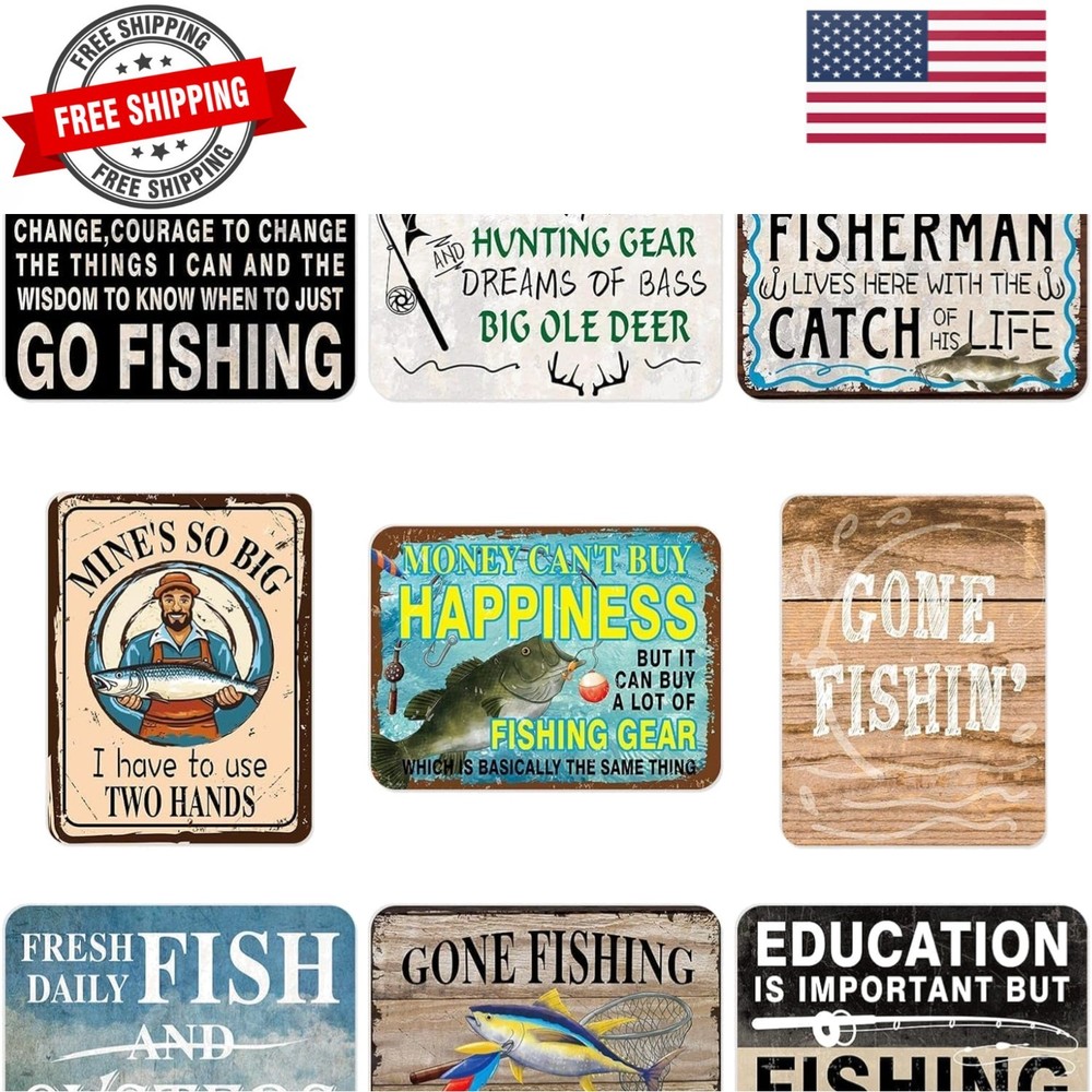 Fishing Party Decorations – 9 PCS Gone Fishing Birthday Party Decorations for…