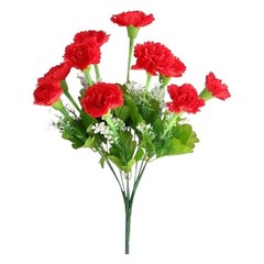 Silk Artificial Flower Bouquet 10 Head Carnations for Dining Room Decor