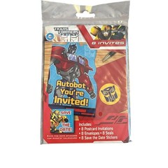 Transformers Prime 2pks Party Invitations & 1pk Napkins Bundle Hasbro 2013