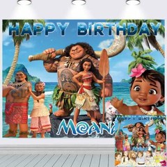 Moana Birthday Party Decorations Backdrop Banner Background Poster 5x3ft