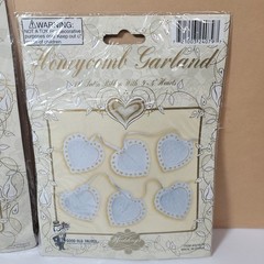 Vtg Good Old Values Wedding Decor Honeycomb Centerpiece/Garland/Spiral Cutouts