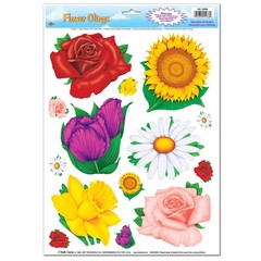 Beistle Flower Window Clings – Spring/Summer | Party Supply | Decoration