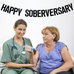 Happy Soberversary Banner, Happy Sober Anniversary Decor, Happy Sobriety, Celebr