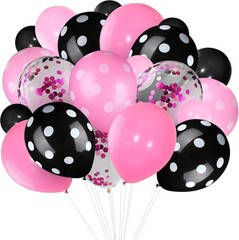 Luxurious 75 PCs Latex Balloon Set with Confetti & Polka Dots for Celebrations