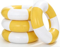 4PCS Inflatable Pool Floats 35″ Swimming Rings Large Inner Tube Swimming Pool…