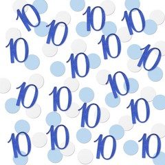 200 PCS Blue Glitter 10th Birthday Number Confetti Anniversary