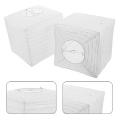 2pcs Crafts Paper Lanterns: Decorative Collapsible Lanterns – White Hanging