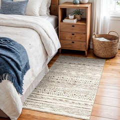 2×3 Washable Entryway Area Rug: Moroccan Small Runner Rug for 2′ x 3′, Beige