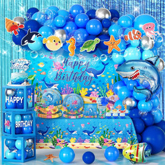 Under the Sea Birthday Party Decorations, Ocean Theme Decorations Kit for Kids