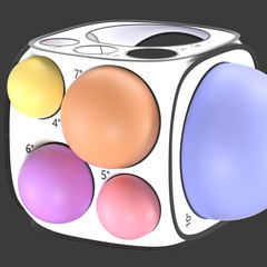 13 Sizes Balloon Sizer Cube Box , Collapsible Balloon Measurement Tool