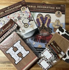 Cowboy Western Rodeo Birthday Decoration & Supply Bundle