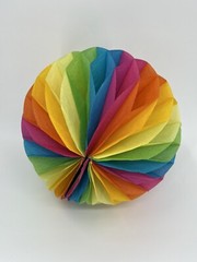 Vintage Multicolor Honeycomb Tissue Paper Ball Decor Lot of 3 14” Diameter