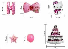 Hello Kitty Birthday Party Decorations Pink Balloon Banner Cake Toppers