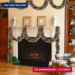 MARFOREVER Black History Month Decorations Garland, Red Green Black Tinsel Twist