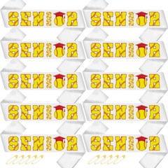 10 PCS Senior 2026 Softball Graduation Sashes White Class Sash Night Photo
