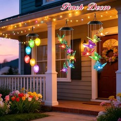 Magical Garden Wind Chimes – Solar Powered LED Hummingbirds