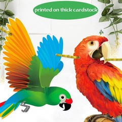 Parrot Birthday Party Banners – Tropical Bird Decoration Toucan Cutout for Hawai