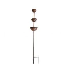 Functional Metal Garden Raincatcher with Steel Bowls for Collecting Rainwater