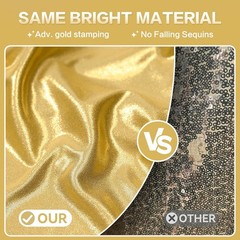 10x10FT Gold Sequin Backdrop Curtain – 2 Panels of 5x10FT Wrinkle-Glitter Drapes