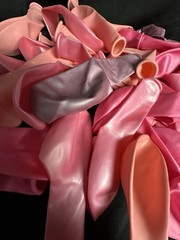 63 Piece Balloon Arch Or Spray Latex Balloons Pink & Purple Metallic With Ribbon