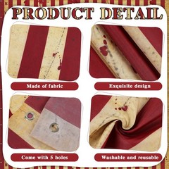 Halloween Circus Awning Horror Carnival Party Decorations red and white