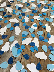 100PCS Cloud Raindrop Confetti for the Bride Is on Cloud 9 Bachelorette Party De