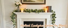 Artificial Eucalyptus Garland 4 Pack, Faux Eucalyptus Greenery Garland 6 ft,