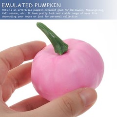 12Pcs Compact Lightweight Foams Pumpkins Pink Halloween Centerpiece Decor