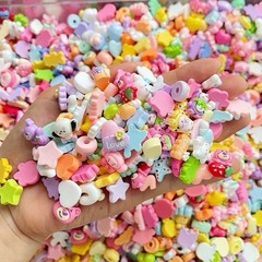 100Pcs Random Cute Resin Flatback Cartoon DIY Craft Charms Phone Case Scrapbook