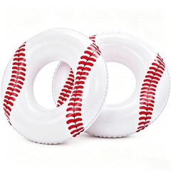 2Pcs Large Inflatable Pool Float for Adults Baseball Soccer Sports Swim Rings…