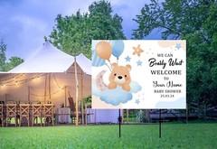 Personalized Baby Shower Welcome Sign, Yard Signs with Stakes Outdoor Lawn Signs