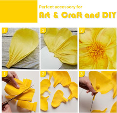 Crepe Paper Streamers 4 Rolls 328Ft, Pack of Yellow Crepe Paper