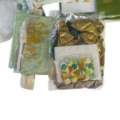 Sage Green Baby Shower Decorations Set Balloons Banner Foil Curtain Confetti Acc