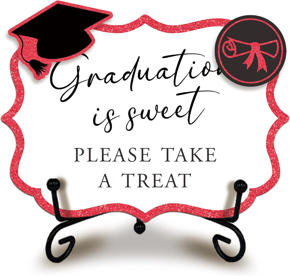 Graduation Is Sweet Please Take a Treat – Dessert Table Signs for 2026 Graduatio