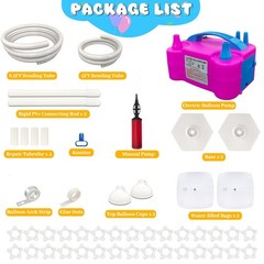Balloon Arch Kit with Balloon Pump Electric, 8.2FT & 5FT Free Bending Balloon…
