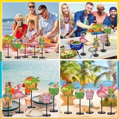 5 Pcs Summer Beach Table Decor Tropical Hawaii Centerpiece for Table Summer F…