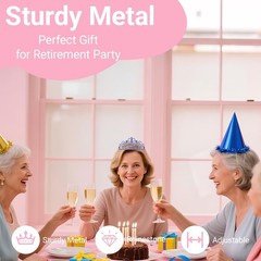 Retirement Party Decorations Tiara Crown Sash for Women Happy Retired Gift