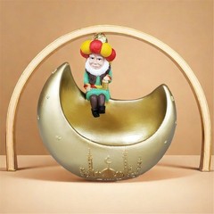 Ramadans Eid Home Decorations Middle Eastern Man Statues Jewelry Storage Box