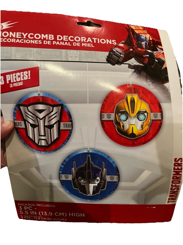 Transformers Honeycomb Hanging Decoration (3 Pieces) 5.5 IN. Backdrop Party Kid