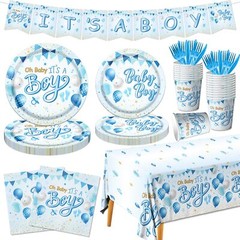 Blue Baby Shower Decorations for Boy, It’s a Boy Baby Shower Party Supplies w…
