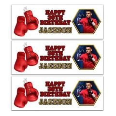 BOXING BIRTHDAY DECORATION INVITE STICKER BANNER WELCOME SIGN DRINK WRAP PAPER