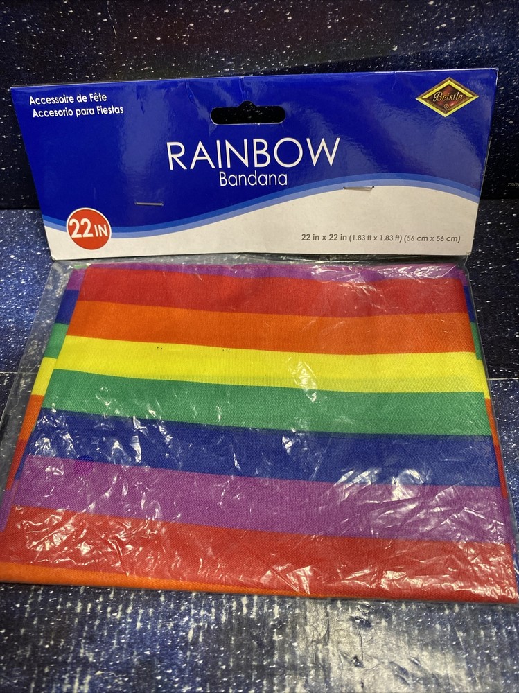 Rainbow Bandana 22 In X 22 In – Free Shipping