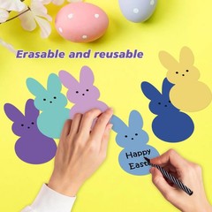 60 PCS Easter Bunny Cutouts Bulletin Board Decoration Colorful Paper Crafts