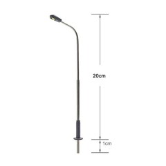 1:50 Scale Model Railway Lamp DC/AC 3V Kit Lightweight Post Street Warm White